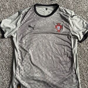 Puma Portugal Men’s Gray and Black Football Jersey